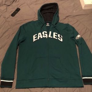 BNWOT Men’s Eagles Majestic ZIP Up Hoodie